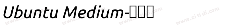 Ubuntu Medium字体转换